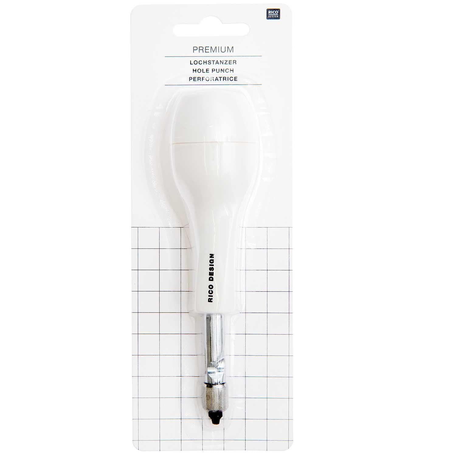 Rico Design Stempel Lochstanzer mit 3 Aufsätzen, für Löcher mit 2, 3 und 4 mm Durchmesser