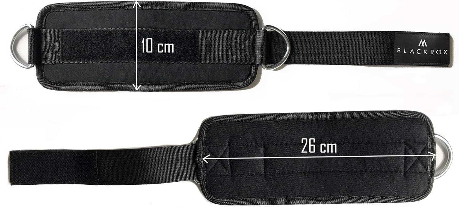 BLACKROX Trainingshilfe Fußschlaufen, ONEKAMA, Training am Kabelzug, 2er Set