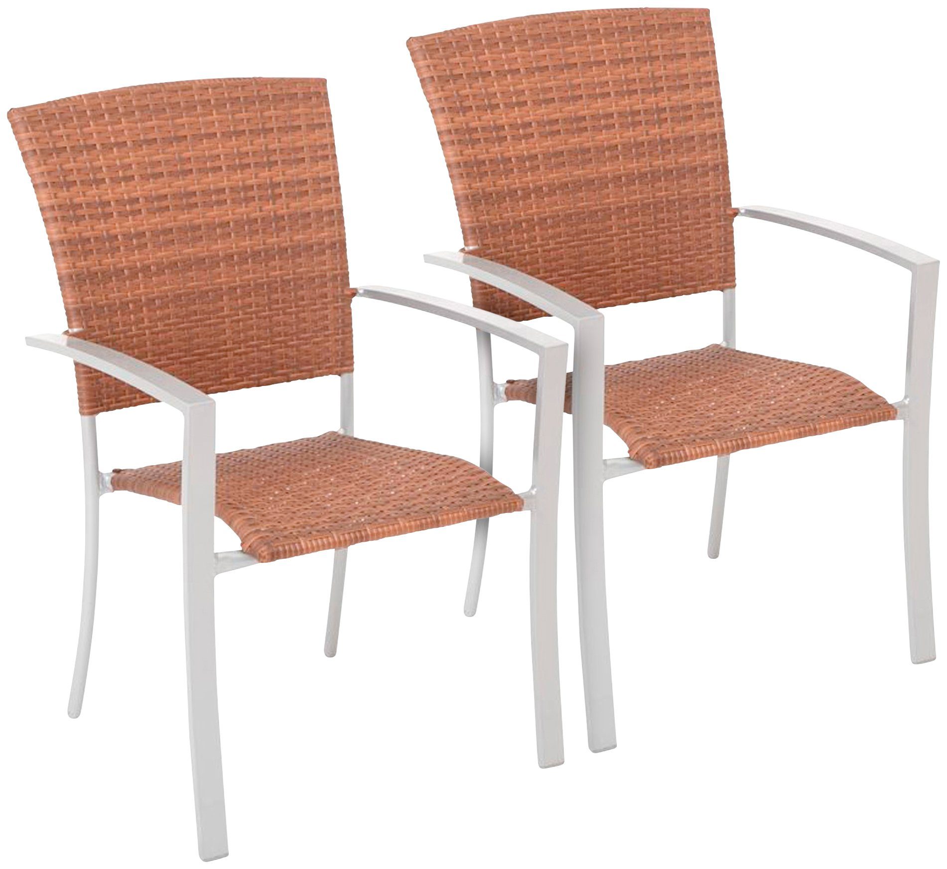 MERXX Gartenstuhl Savonna (Set, 2 St), 2er Set, Polyrattan, stapelbar, 2er Set | Stühle