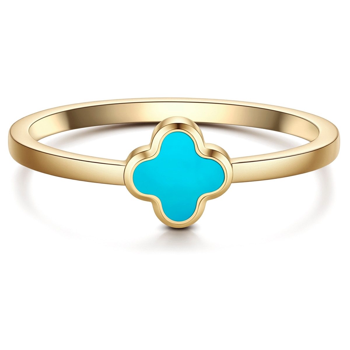 Glanzstücke München Fingerring Kleeblatt gelbgold günstig online kaufen