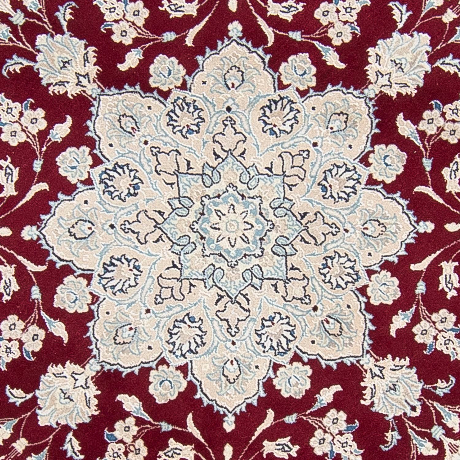 Wollteppich Hosseinabad mm, Medaillon 80 10 Handgeknüpft morgenland, Höhe: cm, scuro x rechteckig, 125 Rosso