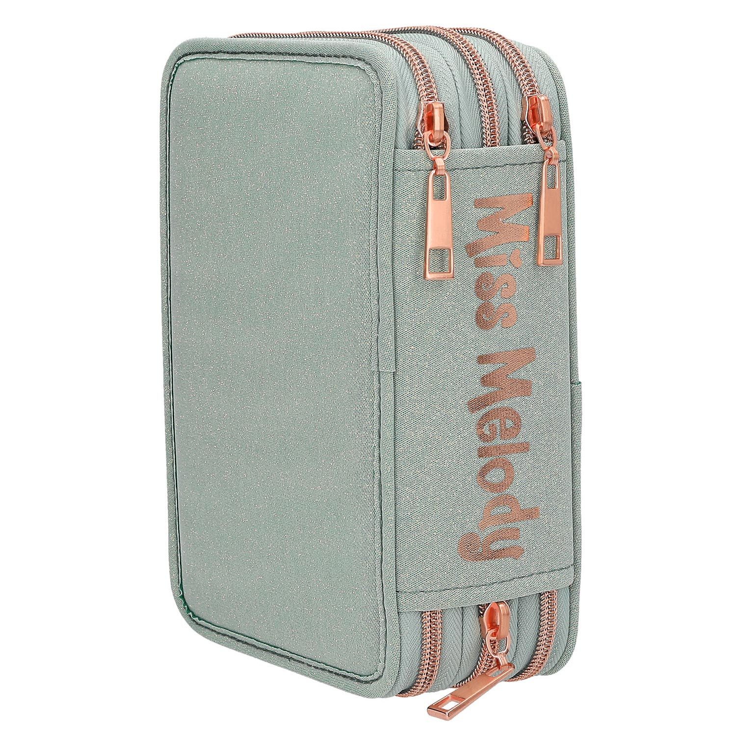 Depesche Geldbörse Depesche 3-Fach Federtasche Miss Melody ROMANTIC FIELDS 11-Grau