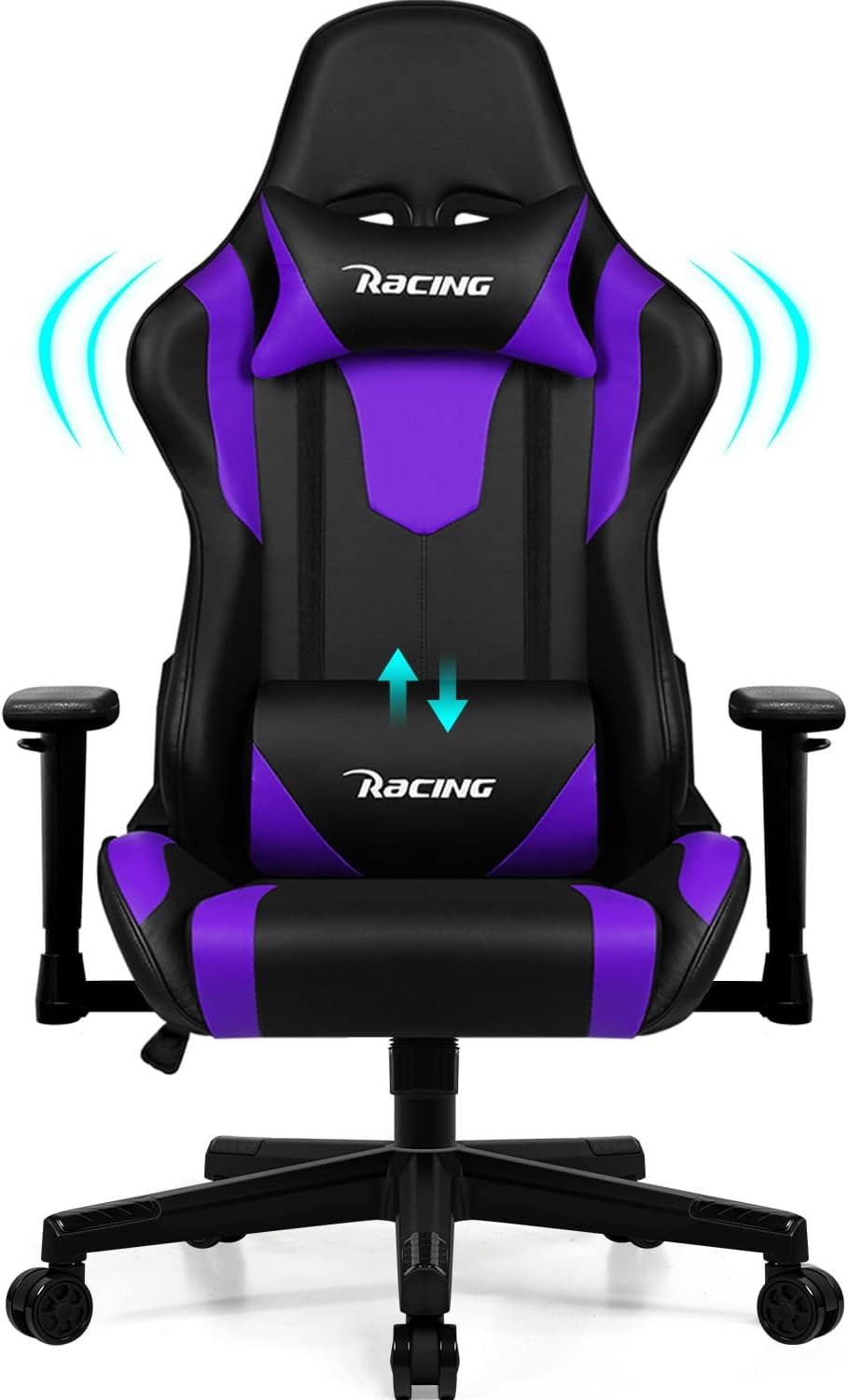Sweetcrispy Gaming-Schreibtischstuhl – Ergonomisch, Verstellbar, Mit Hochklappbaren Armlehnen