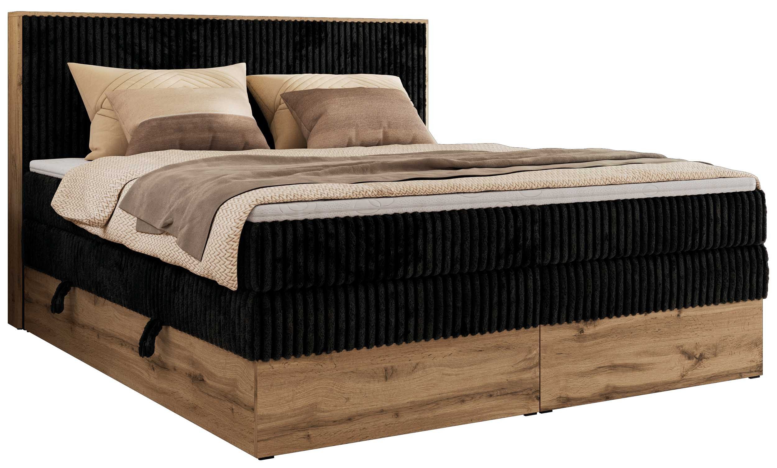 MKS MÖBEL Boxspringbett WOOD CLASSIC KING günstig online kaufen