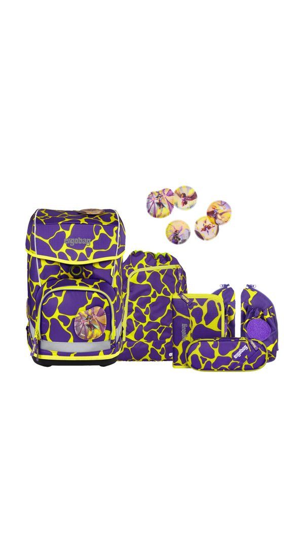 ergobag Schulranzen cubo light Set (5-tlg., 5-teiliges Set), wiegt nur 780g