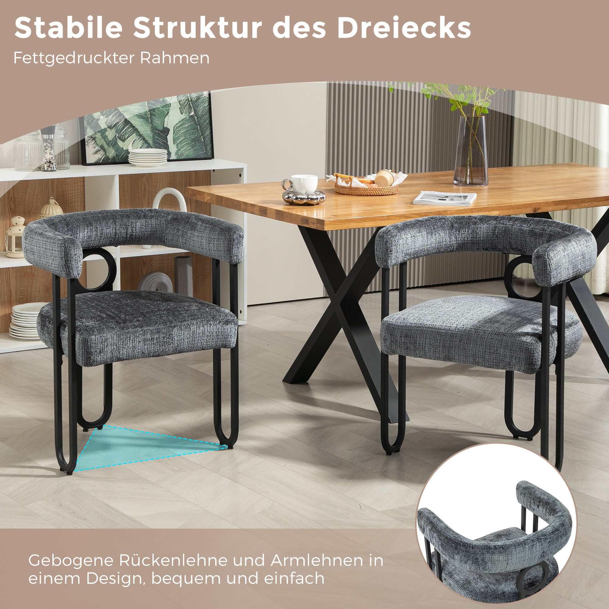 IDEASY Esszimmerstuhl (2 St) Modern Esszimmerstuhl, günstig online kaufen