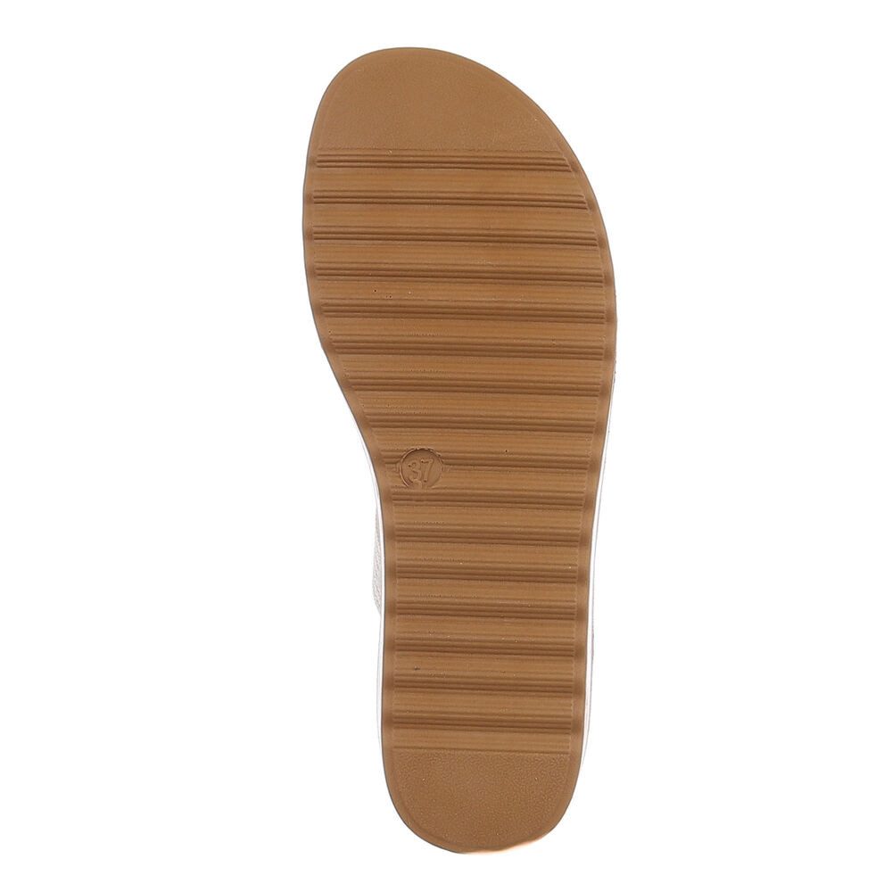 Ital-Design Damen Freizeit Riemchensandalette (86345113) Keilabsatz/Wedge Keilsandaletten in Hellgrau