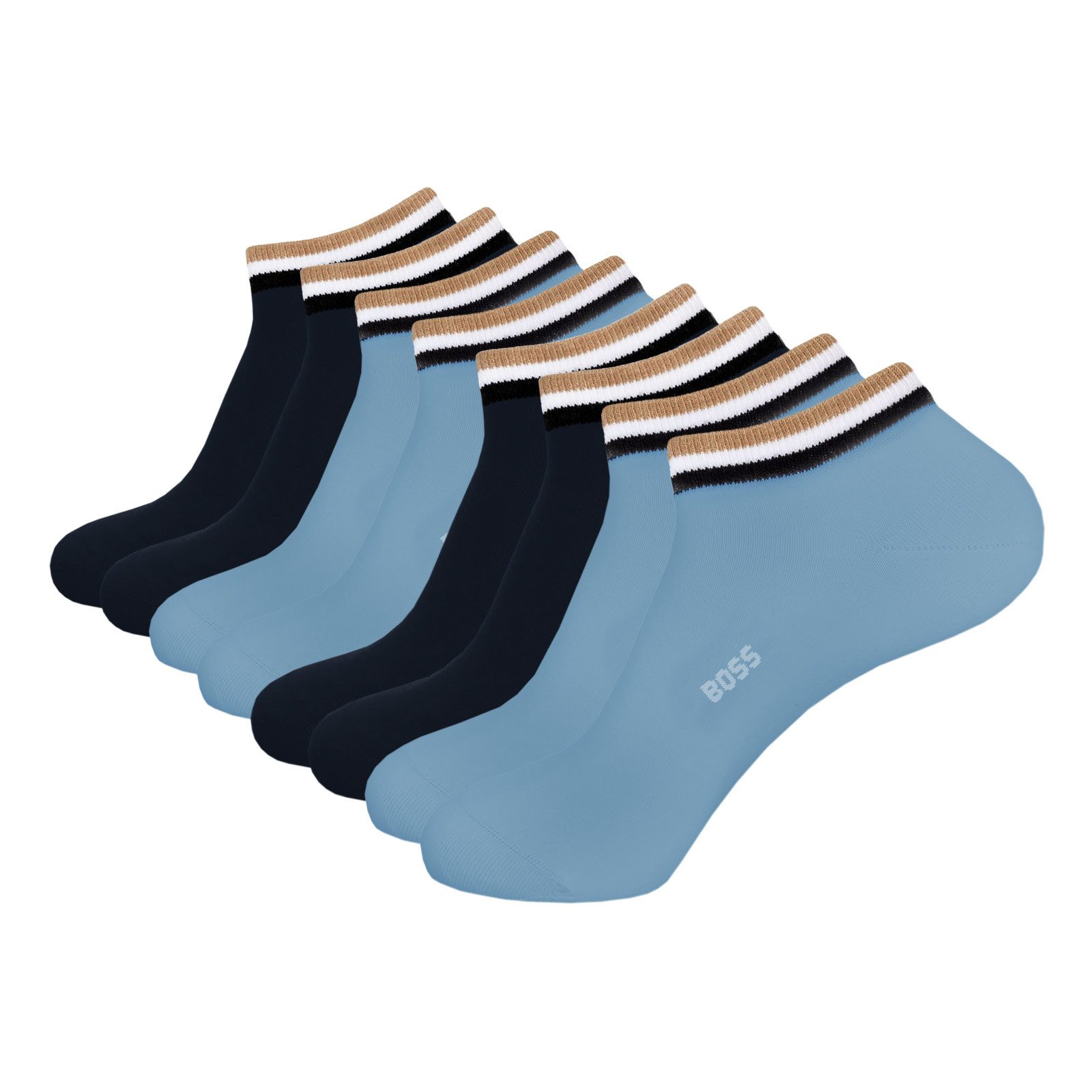 BOSS Freizeitsocken AS Uni Stripe CC (4-Paar) mit eingesticktem Markenschri günstig online kaufen