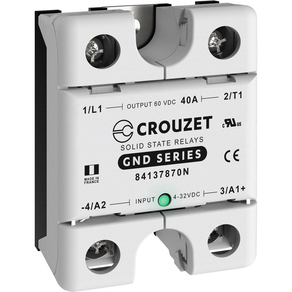 Crouzet Zeitrelais Crouzet Halbleiterrelais 84137870N 40 A Schaltspannung (max): 60 V/AC, (GND40DM)