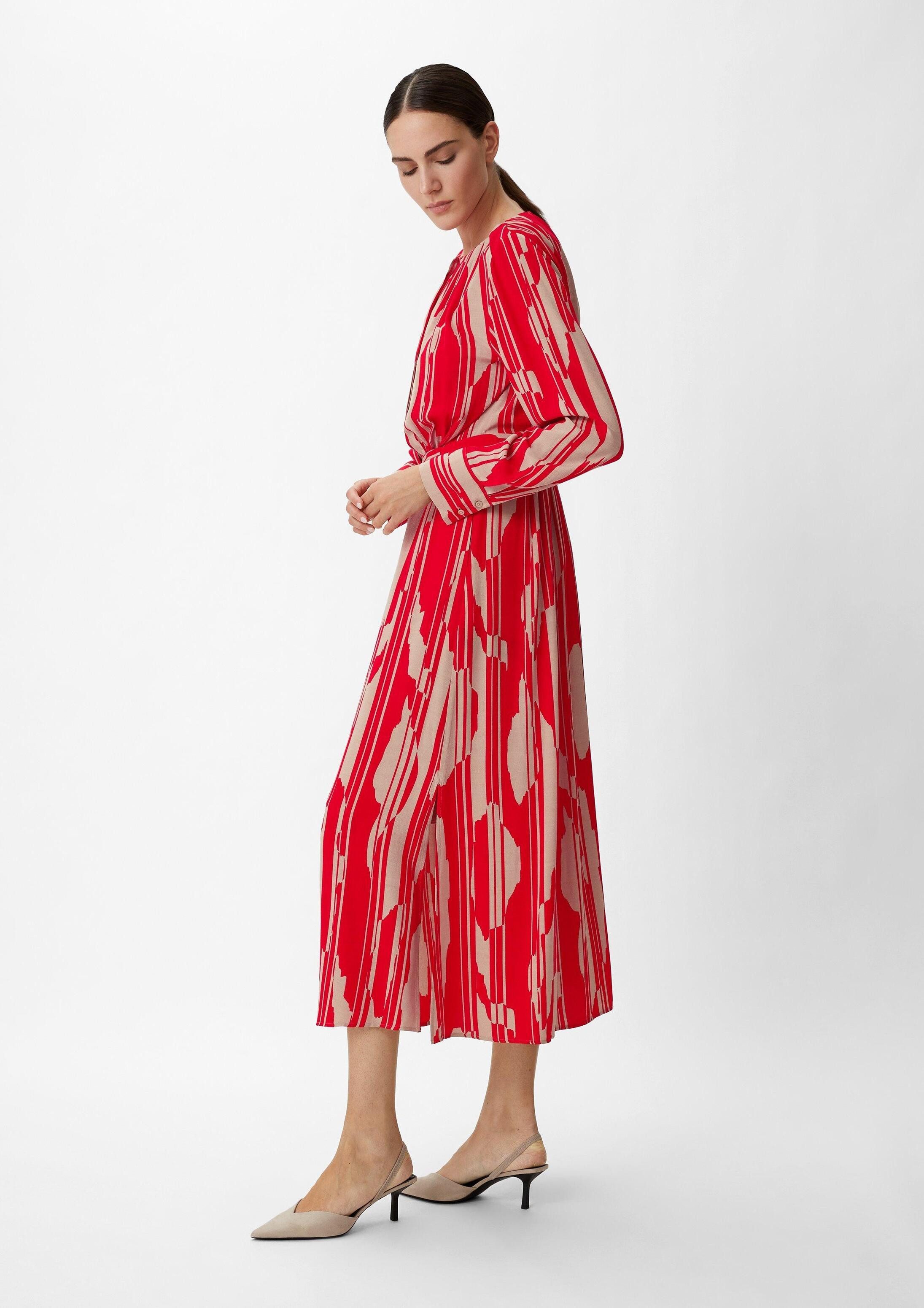 comma Maxikleid Kleid Maxikleid aus Viskose