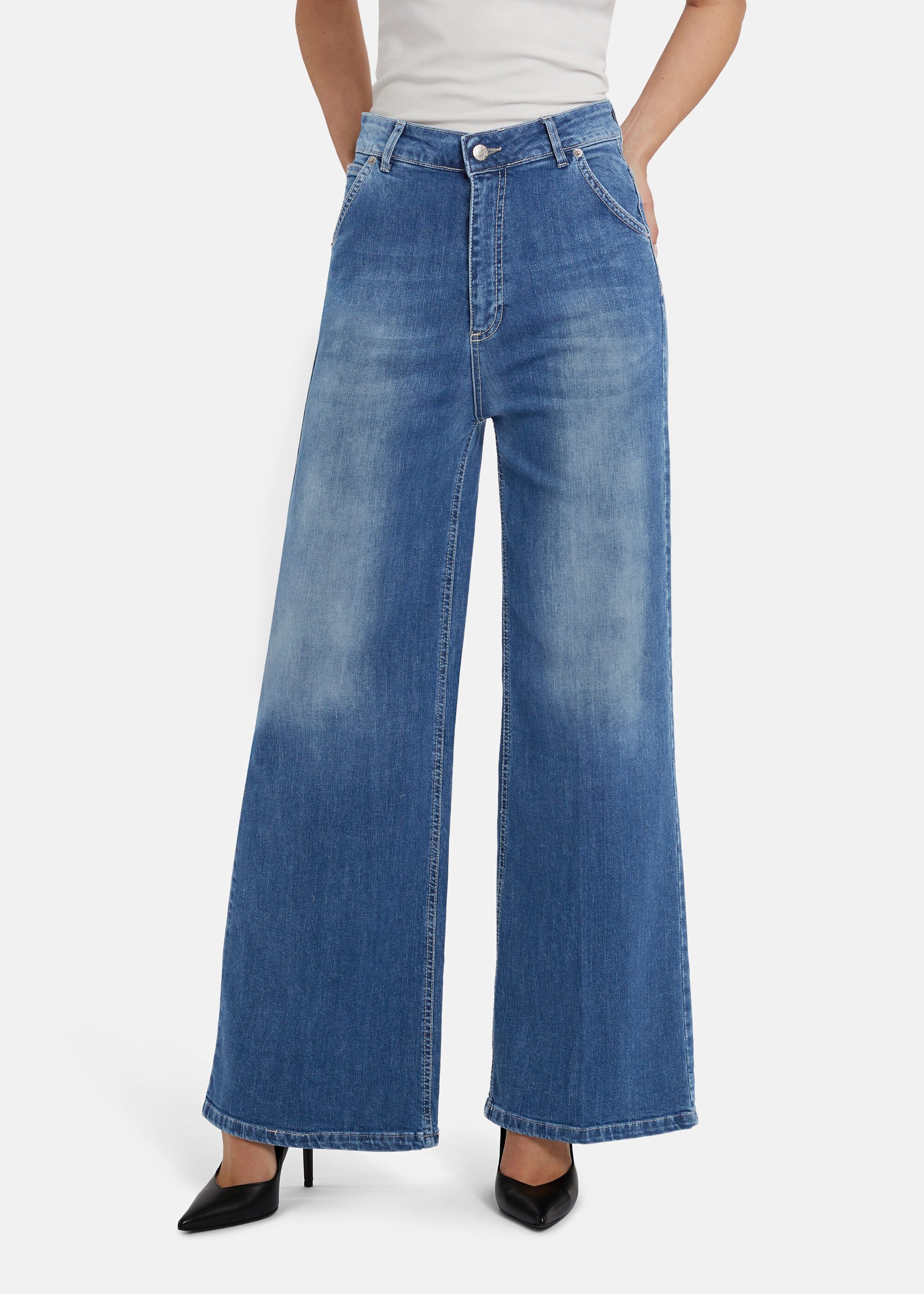 Nicowa 5-Pocket-Jeans MARLOWI Ausgestellter Schnitt