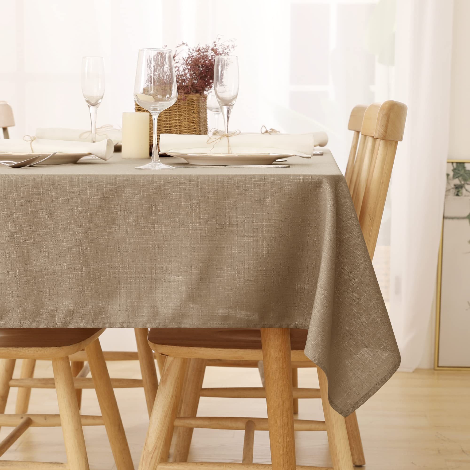 Deconovo Tischdecke Wasserabweisend Tischwäsche Lotuseffekt Tischtuch günstig online kaufen