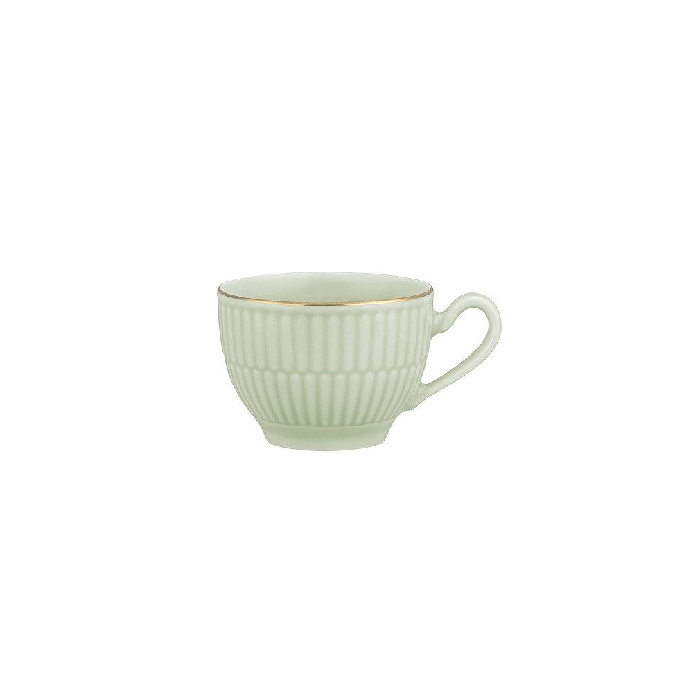 Seltmann Weiden Espressotasse Seltmann Weiden Amina seladon/Goldrand Espressoobertasse 0,10 l, Porzellan