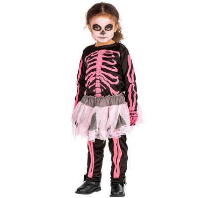 dressforfun Kostüm Mädchenkostüm Pink Skelett