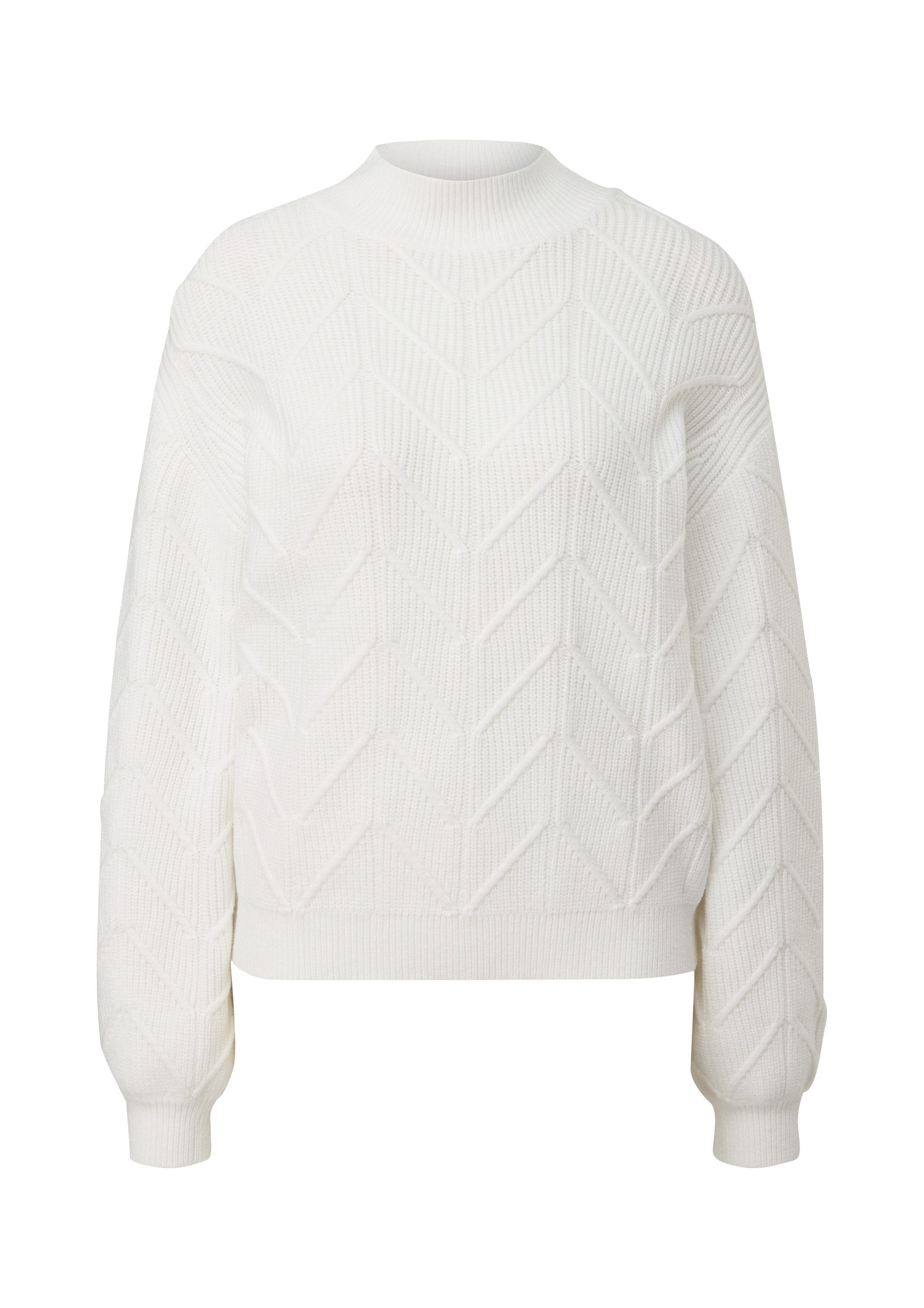 comma Longpullover Strickpullover Softer Pullover mit Strickmuster