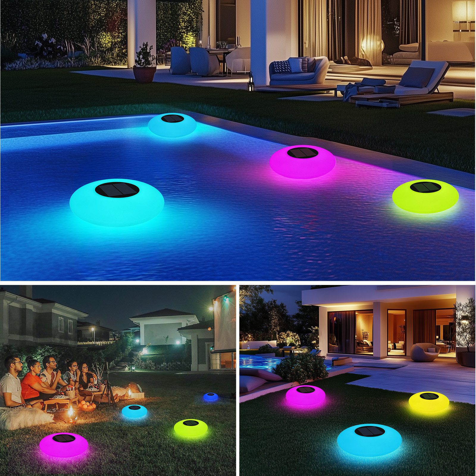 BlingBin Pool-Lampe Solar Pool Beleuchtung Licht, günstig online kaufen