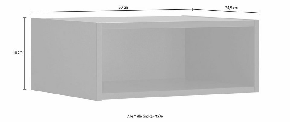 OPTIFIT Hängeregal Mini, Maße (B/T/H): 50/34,5/19,2 cm