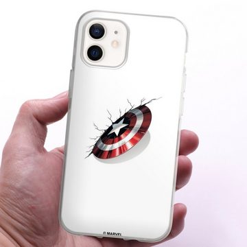 DeinDesign Handyhülle Captain America Offizielles Lizenzprodukt Marvel, Apple iPhone 12 Silikon Hülle Bumper Case Handy Schutzhülle
