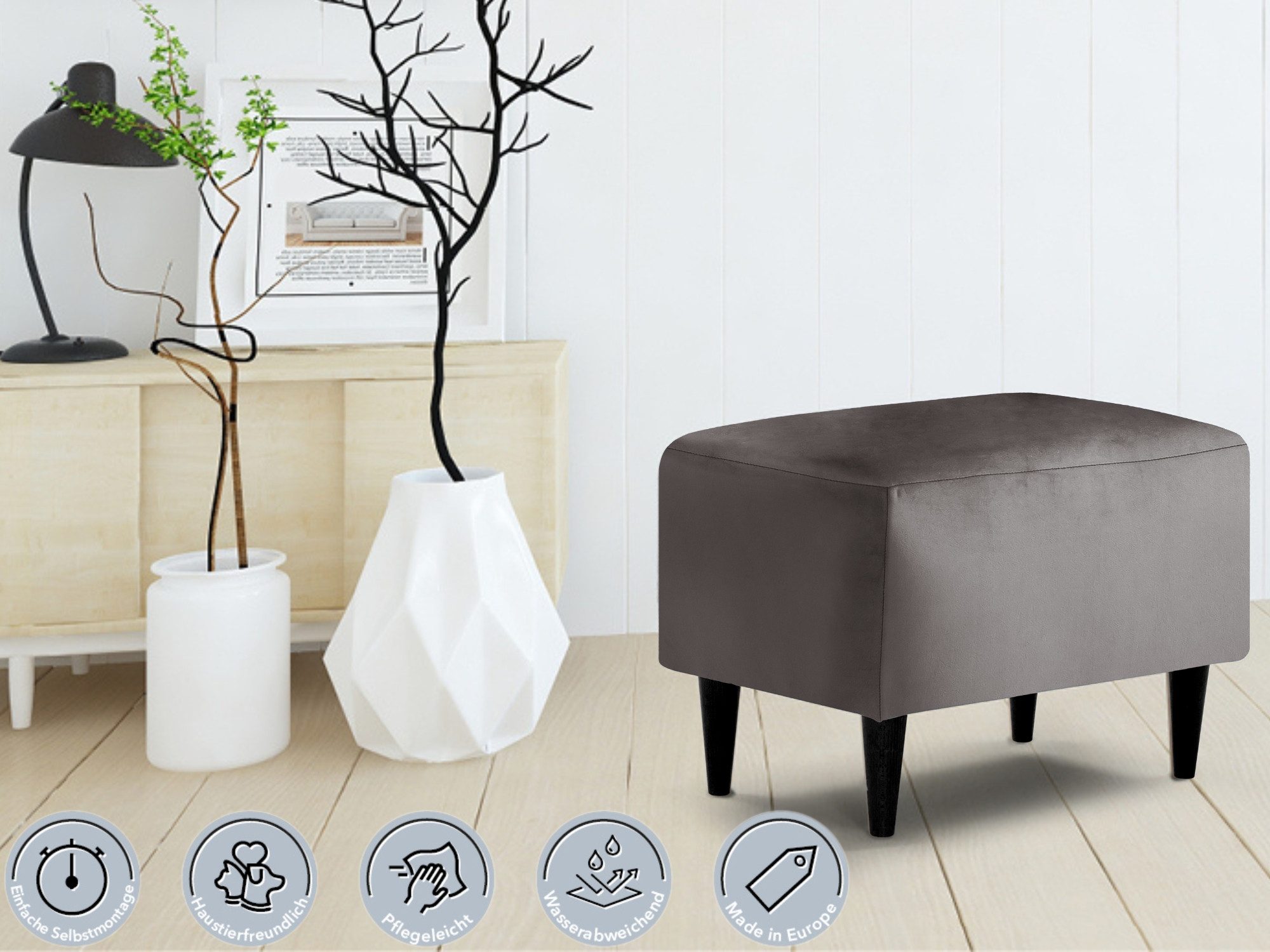 XDREAM Polsterhocker bequemer und moderner Fusshocker, günstig online kaufen