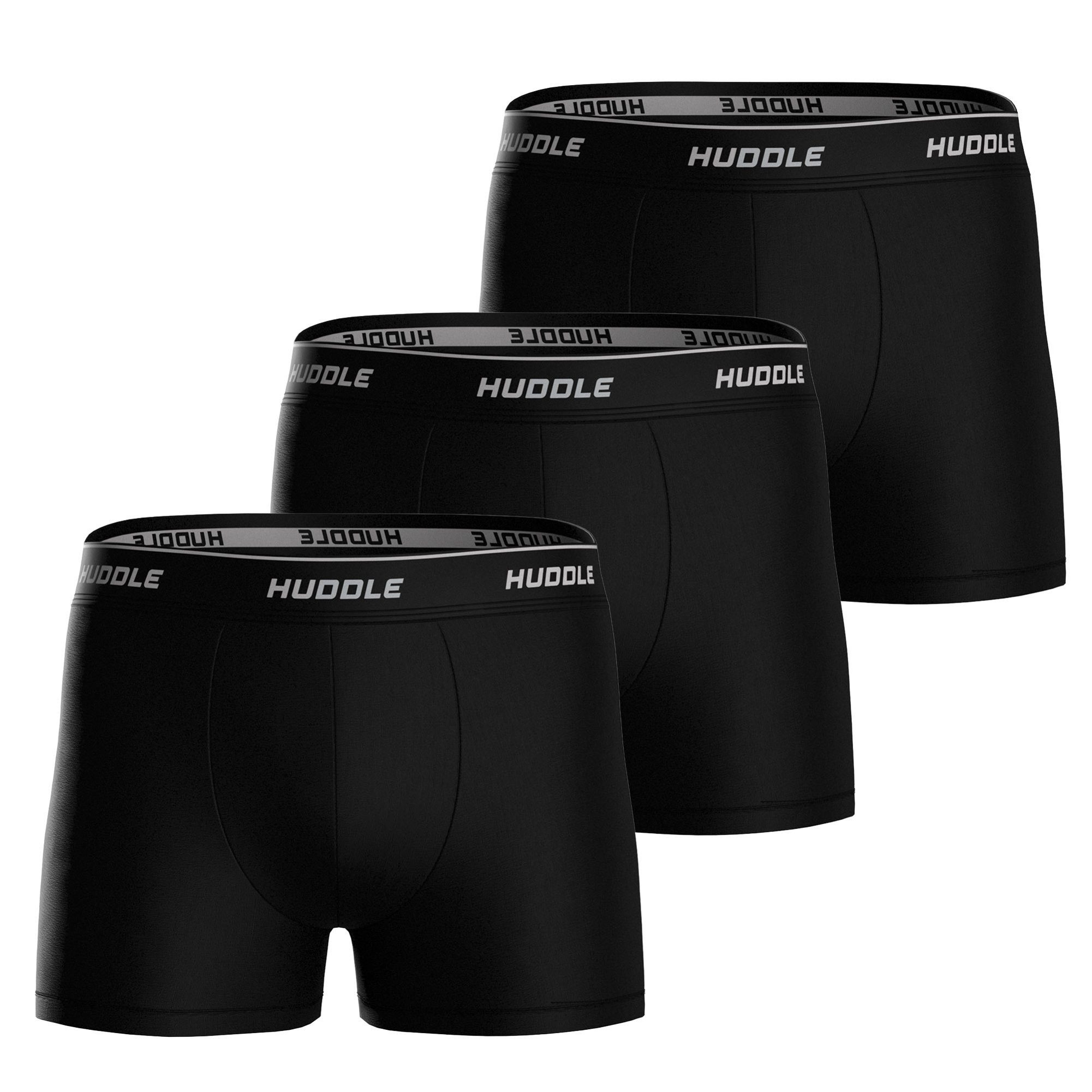 HUDDLE Boxer Herren Boxershort 3er Pack Baumwolle (Packung, 3er Pack)