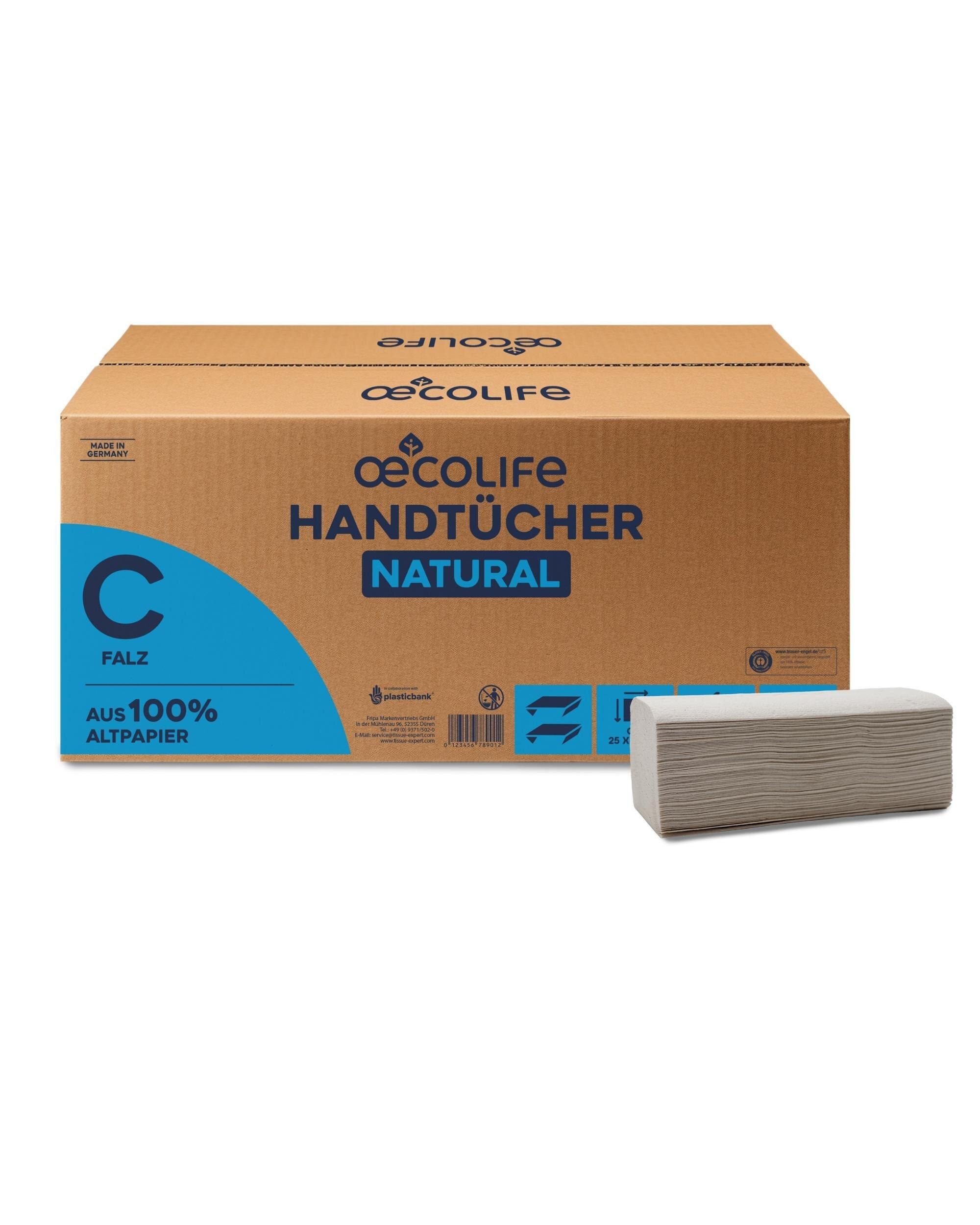oecolife Handtücher Fripa Handtücher Natural C-Falz
