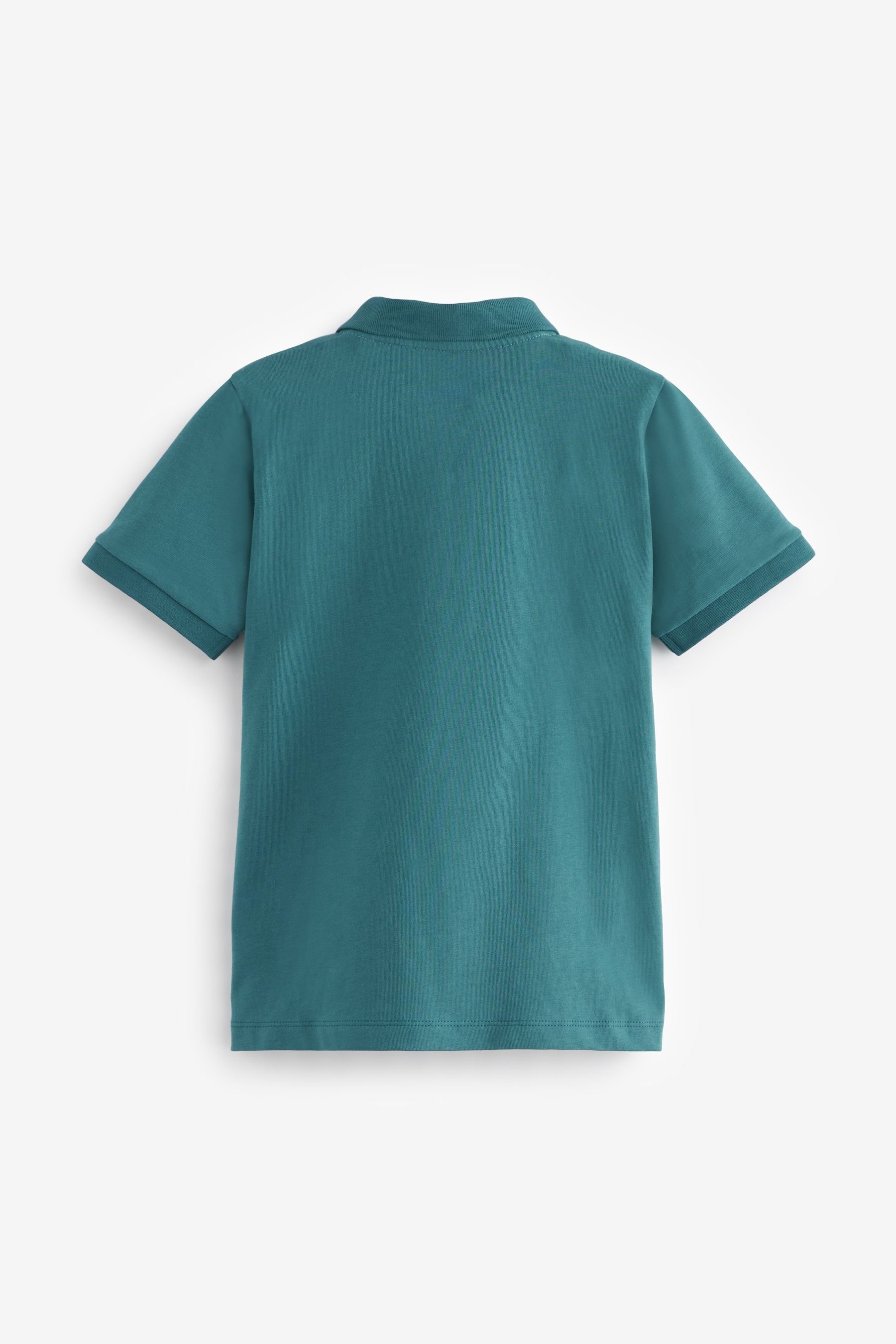 Polohemd Poloshirt Vertical Reißverschluss mit Green Kurzärmeliges Colourblock Next (1-tlg)