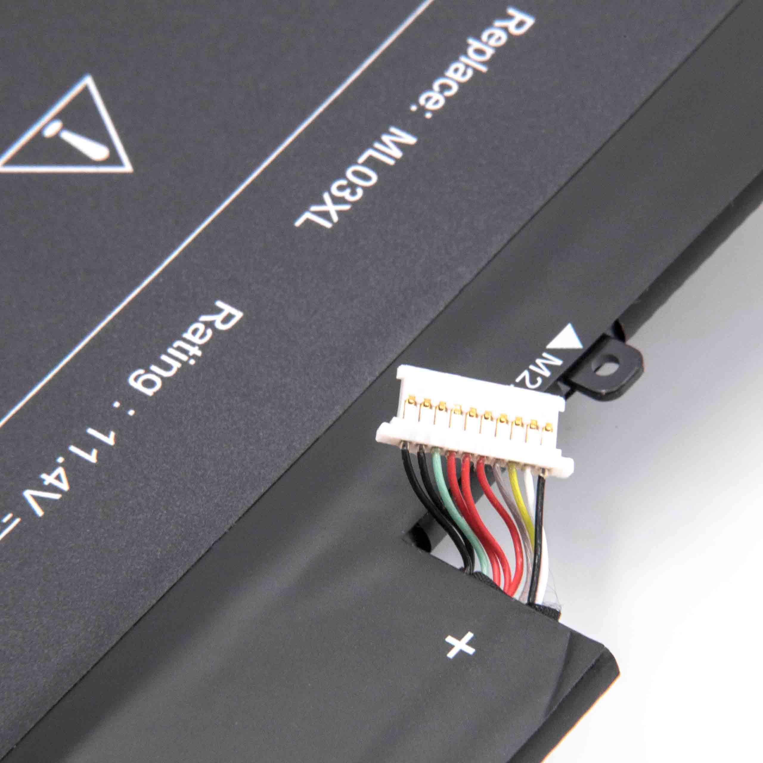 vhbw Ersatz mAh 3650 Li-Polymer HSTNN-IB7D, HP für für Laptop-Akku (11,4 V) 814277-005, 813999-1C1, ML03XL