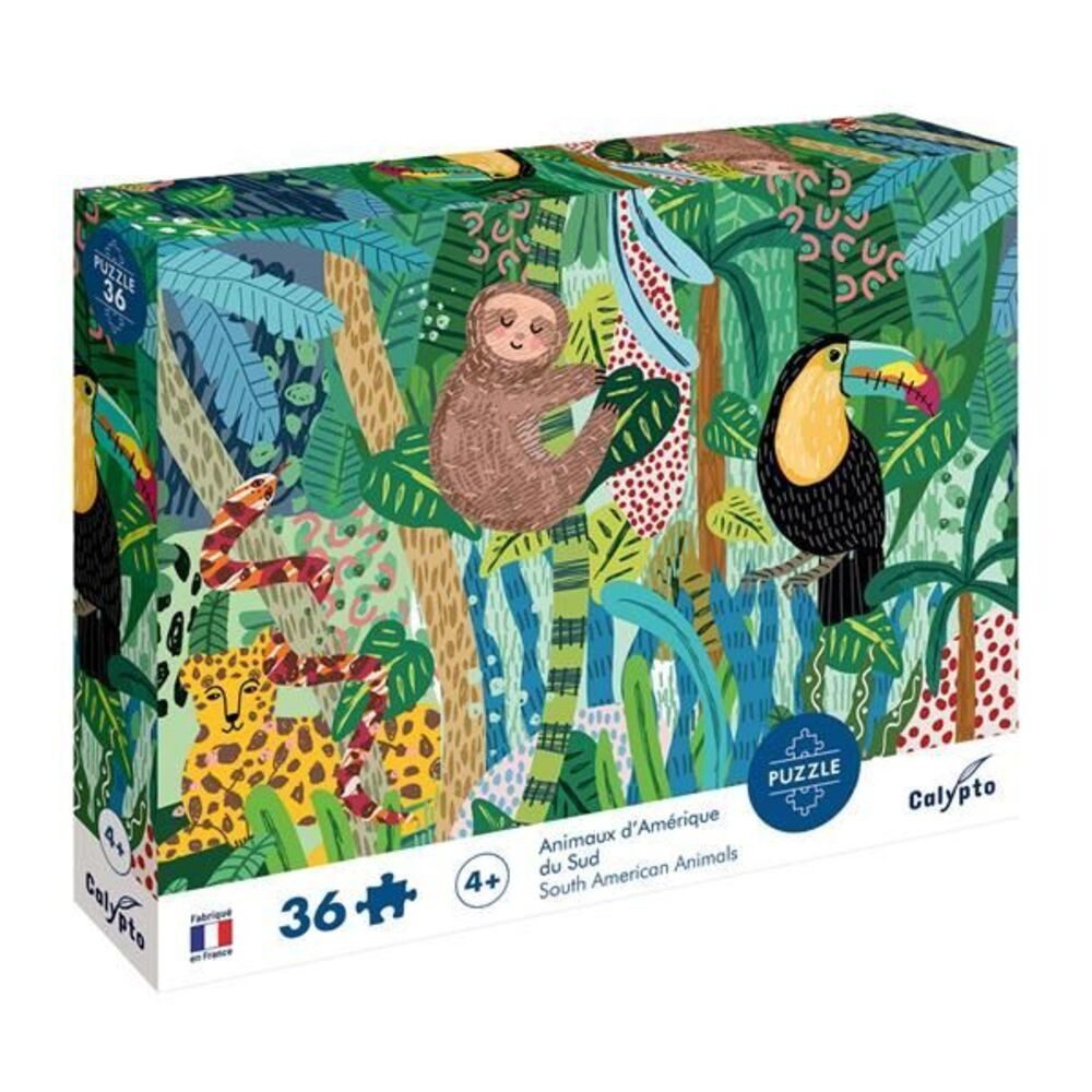 Trudi Puzzle Wald – 36 Teile, Mit Beflockten Teilen, Für Kinder, Niedliches Tier-Motiv