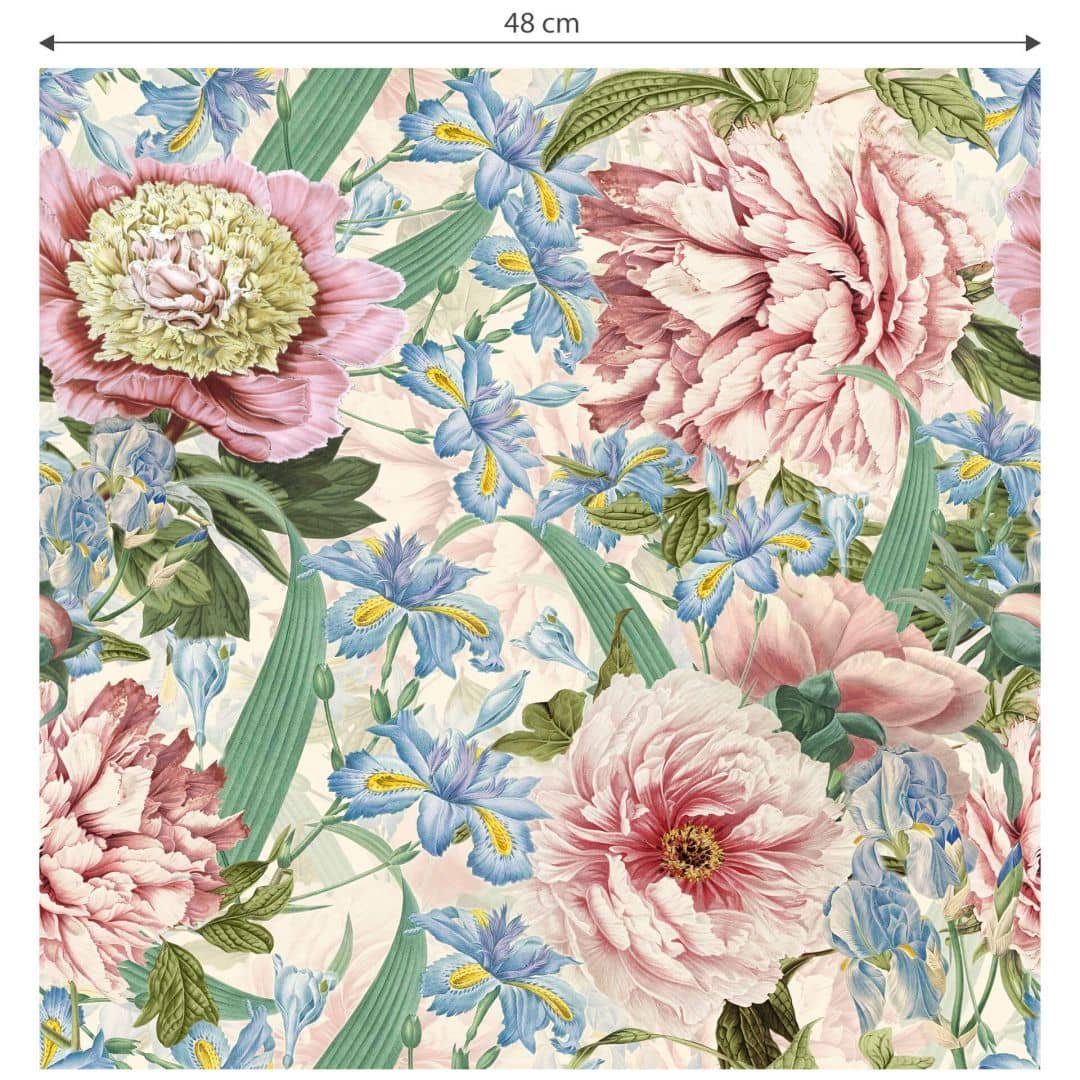 K&L Wall Art Mustertapete Florale Vintage Blumentapete Botanische Vliestapete Garten Wohnzimmer, Sommerwiese Tapete