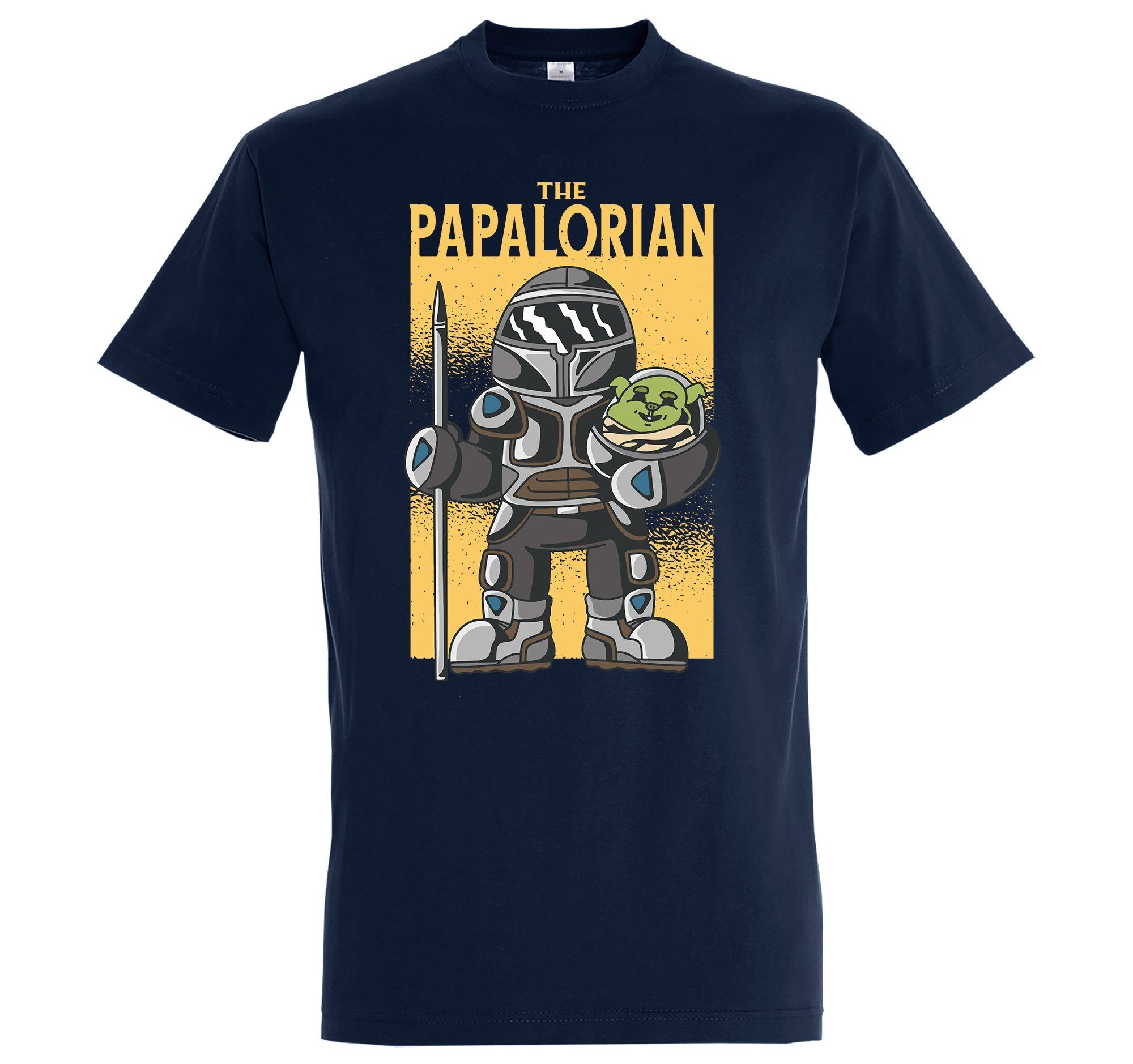 Frontprint Designz Youth trendigem mit Papalorian Shirt T-Shirt Herren Navyblau