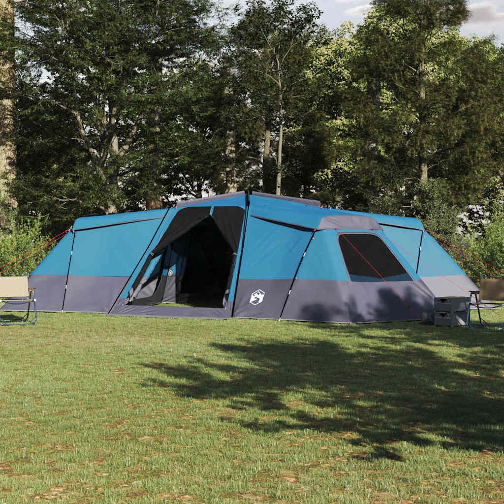 Faltzelt Familienzelt 5 Zimmer 833x585x216 cm Blau