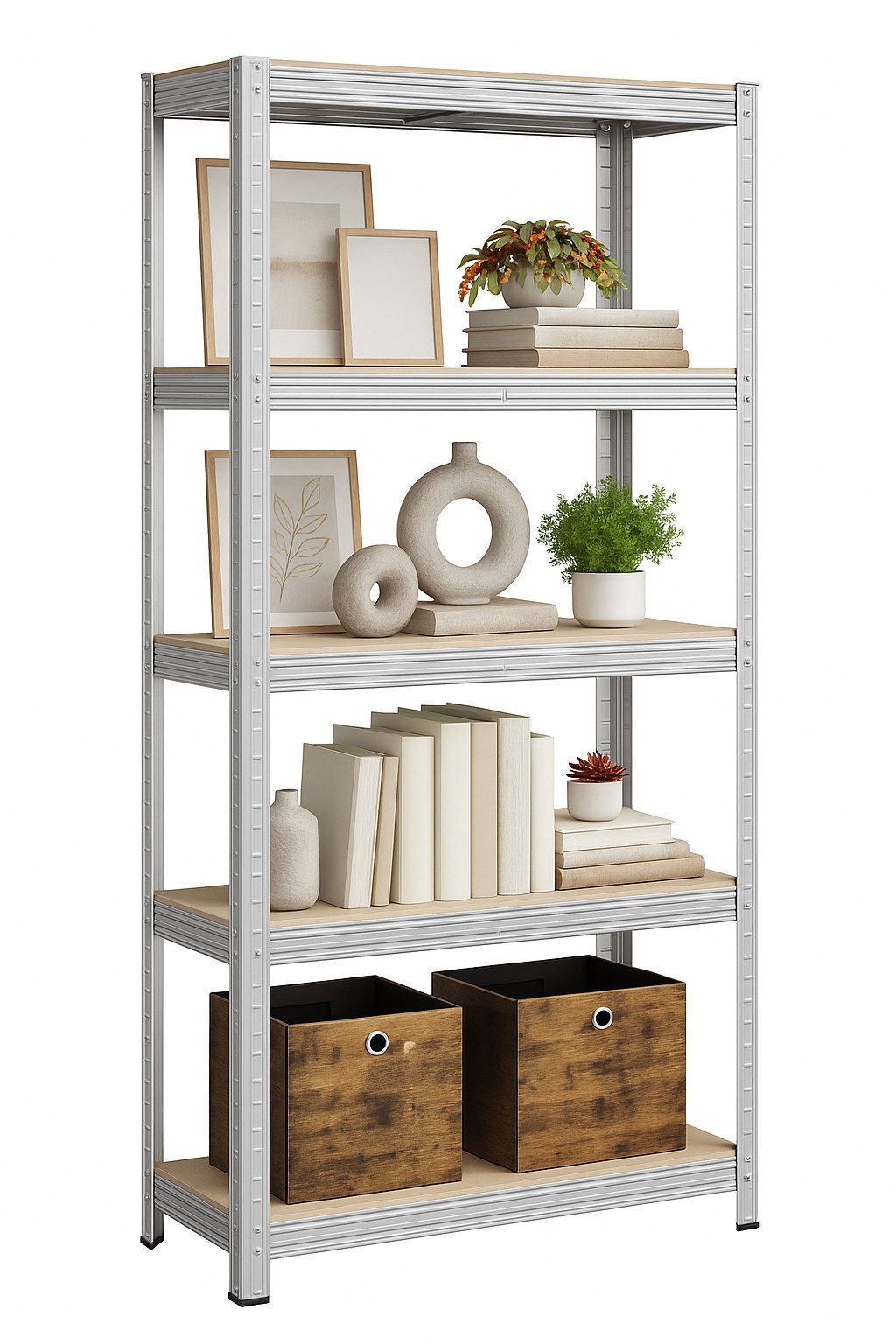 SONGMICS Standregal Тяжелая наступительная полка, 1-tlg., 180 x 90 x 40 cm, bis 875 kg belastbar, 5 verstellbare Ablagen