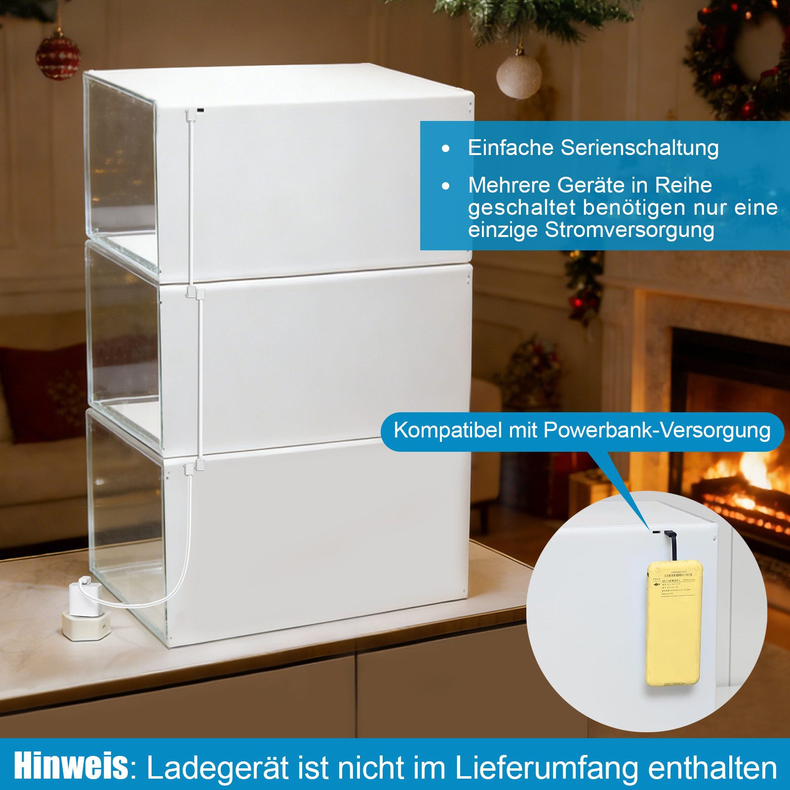 XERSEK Aufbewahrungsbox LED Vitrine Magnettür Spielzeugkiste Sammlervitrine Kosmetikorganizer (Set, 2 St., 36×22×27cm Stapelfähig), für Figuren, Handtaschen, Sp – Bild 4 von 5