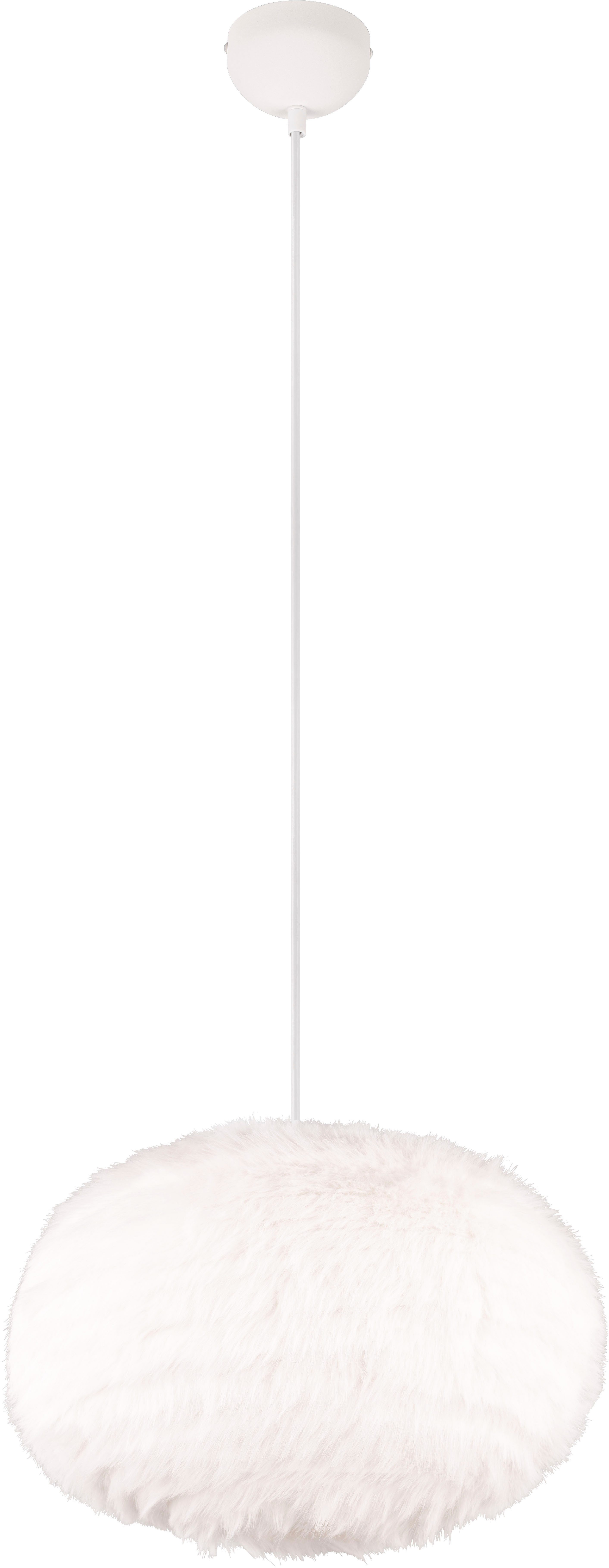 Reality Leuchten Pendelleuchte FURRY, höhenverstellbare Hängelampe mit Plüs günstig online kaufen