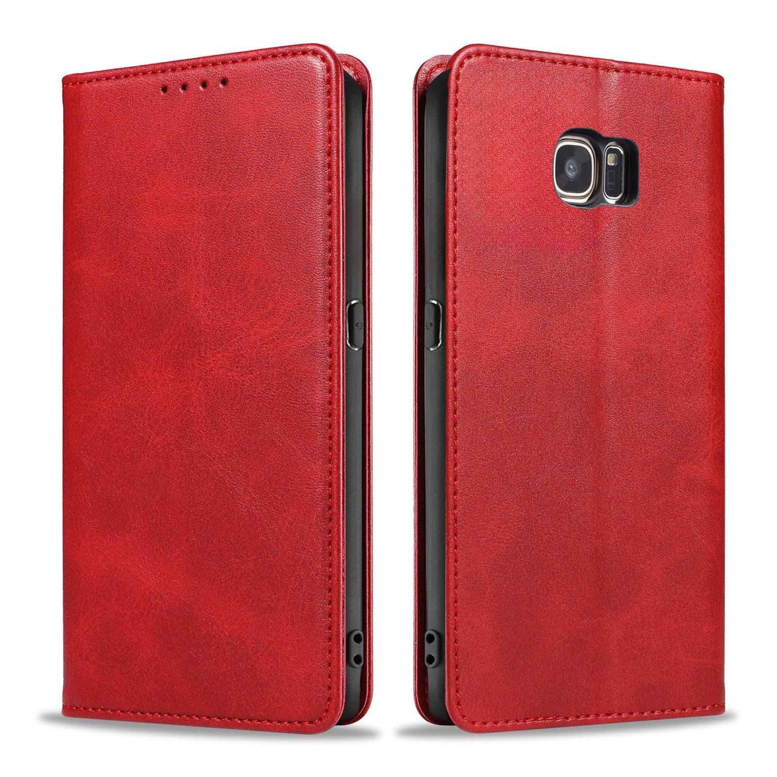 Tec-Expert Handyhülle Tasche Hülle für Samsung Galaxy S7 5.1 Zoll, 5.1", Cover Klapphülle Case mit Kartenfach Fliphülle aufstellbar