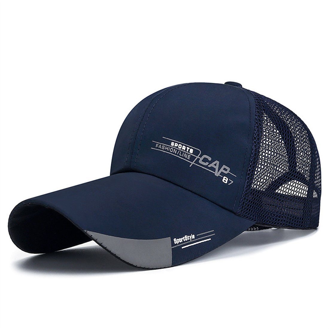 DÖRÖY Baseball Cap Sonnenschutz-Baseballkappe für Männer, Mesh-Kappe mit Entenzunge blau