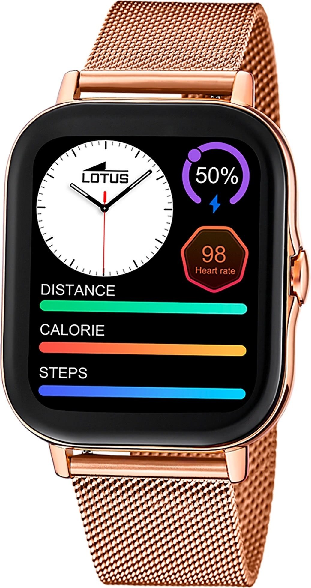 Lotus Lotus Damenuhr Smartwatch Smartwatch Smartwatch (kompatibel ab Android 5.1+ und IOS 8.0), Digital, Damen Smartwatch eckig/abgerundet, groß (ca. 44mm), Edelstahl