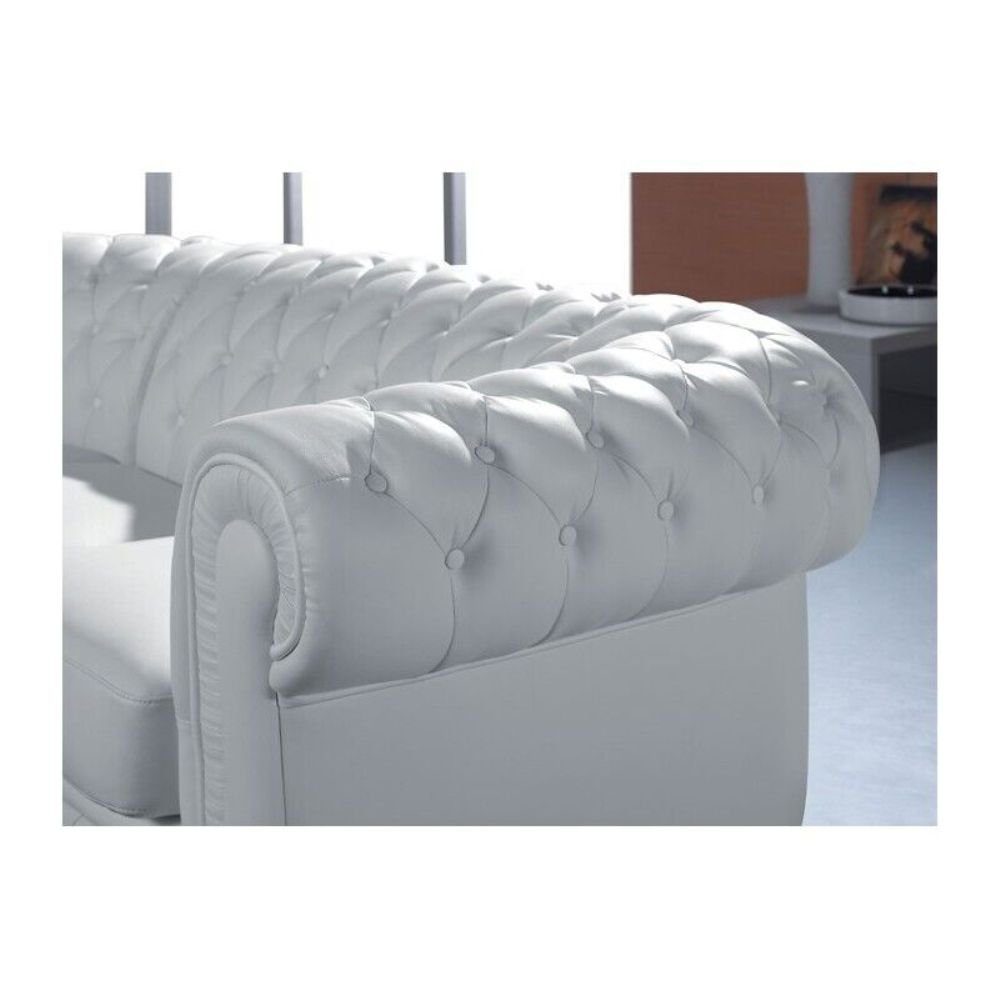 Europa Sofort, Polster 3-Sitzer Leder Leder Wohnzimmer-Set Couch 3+2+1 Made (3-St., Sofagarnitur in 100% Sofa/Sessel), JVmoebel Chesterfield Sofa/2-Sitzer