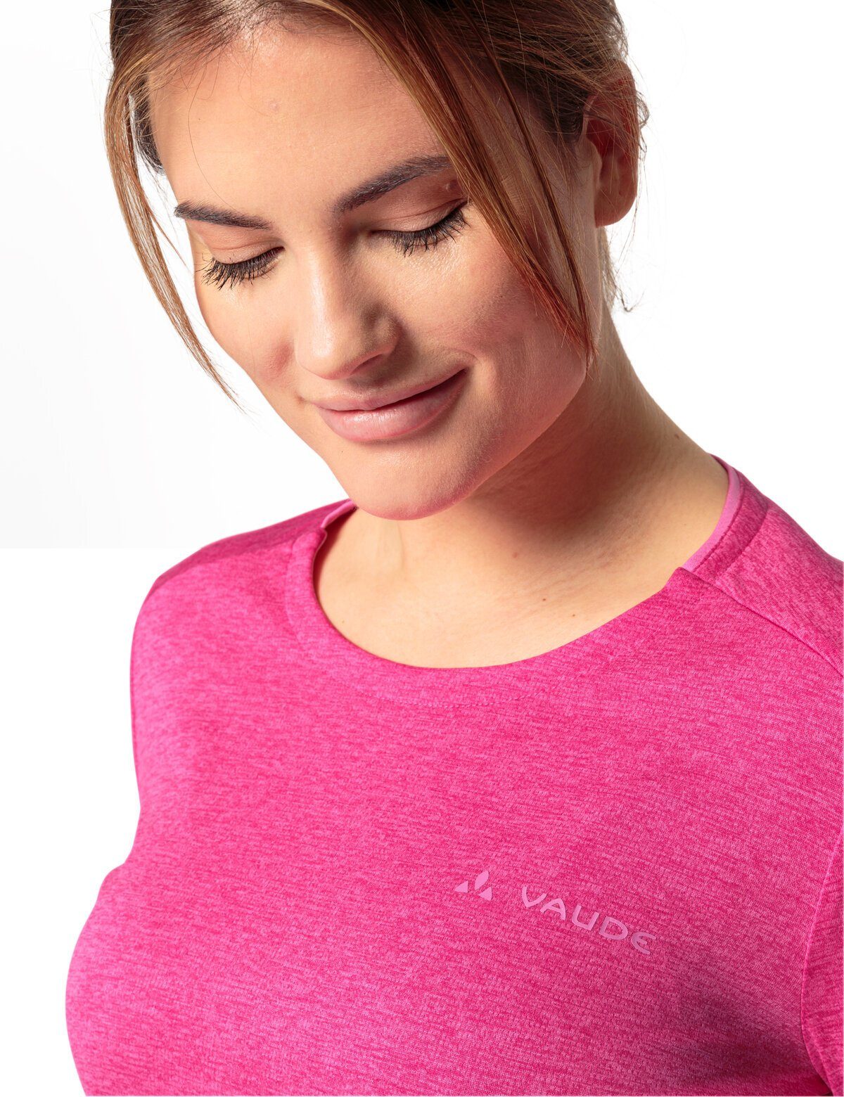 (1-tlg) T-Shirt Knopf Grüner lychee Essential Women's T-Shirt LS VAUDE