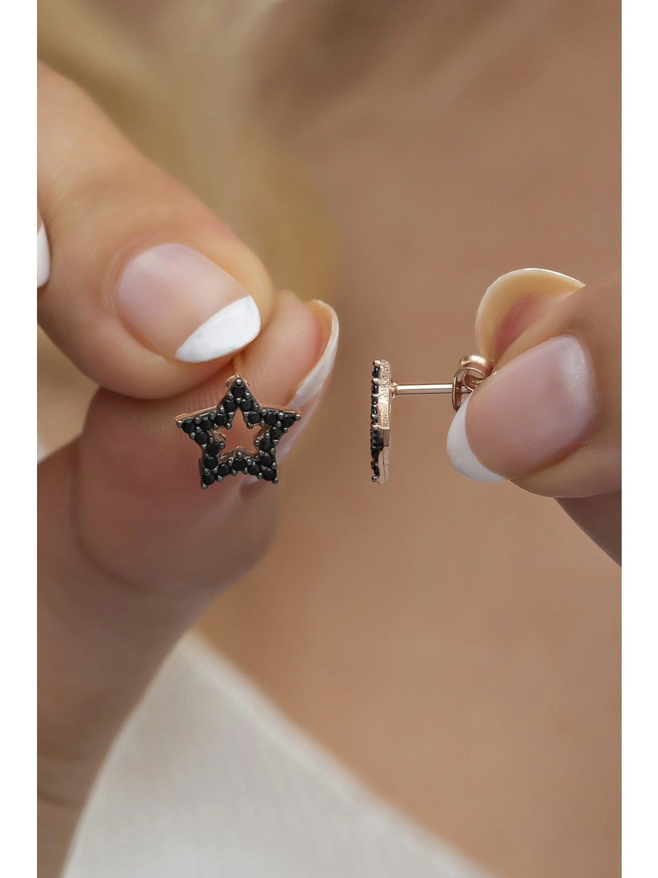 Nisan Ohrring-Set, 925 Sterling Silber Ohrstecker – Schwarzer Zirkonia Ster günstig online kaufen