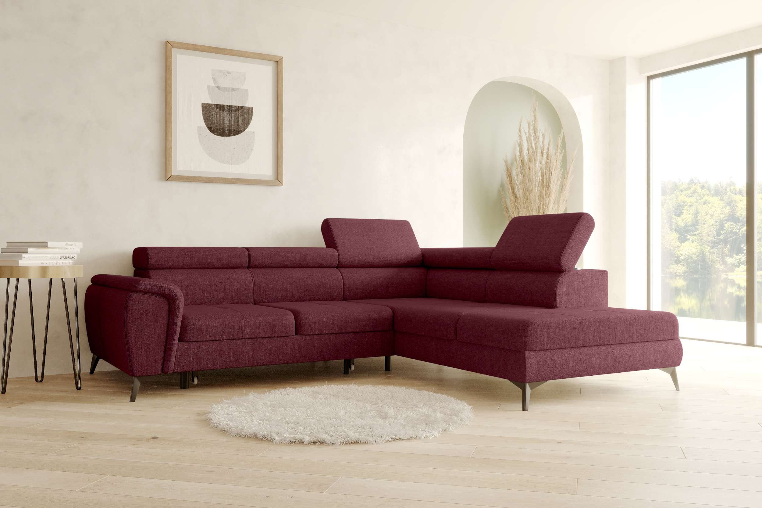 99rooms Ecksofa Parma, Sofa, L-Form, Rundumbezug aus weichem Velours VOGUE