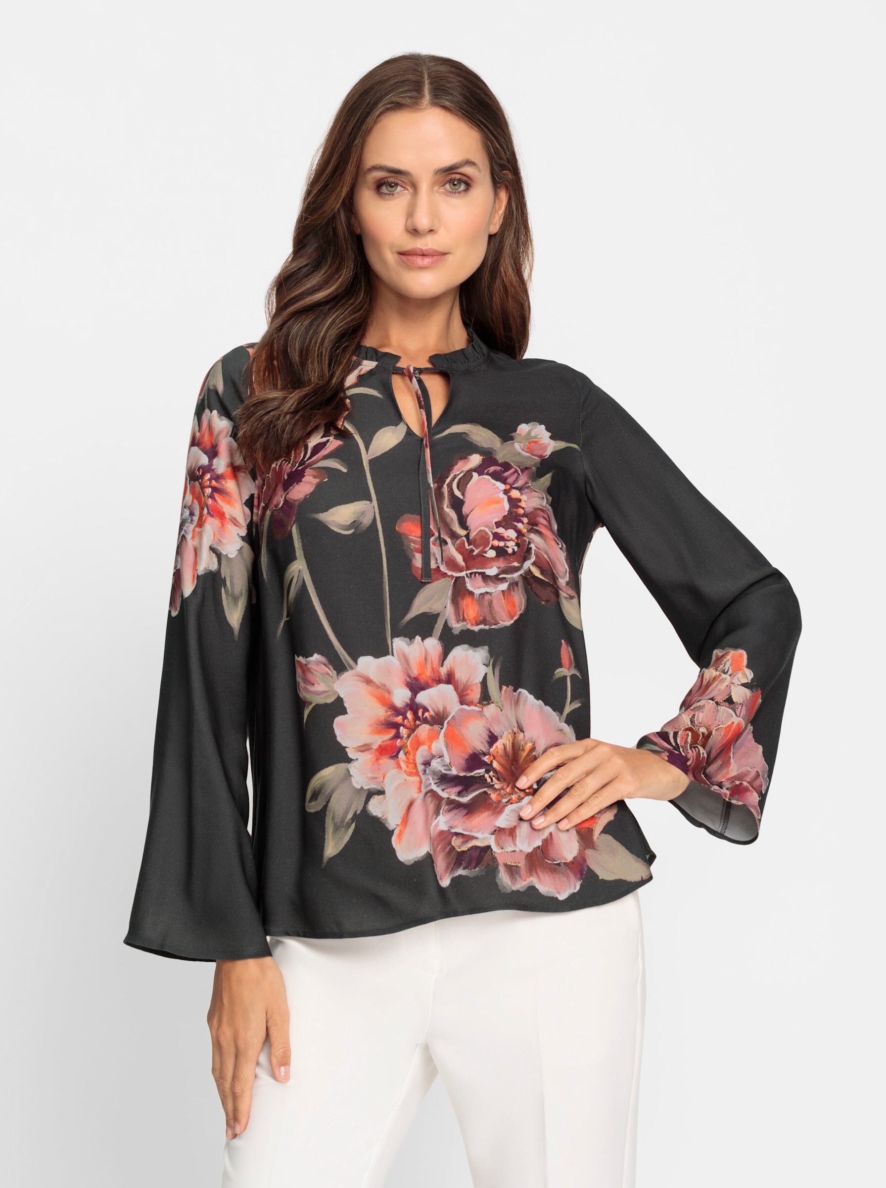 Klassische Bluse Druckbluse