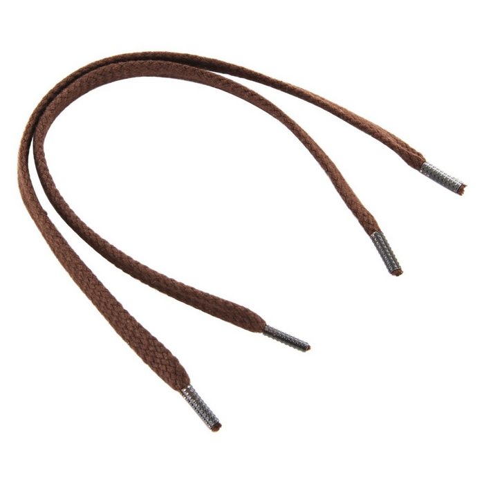 Rema Schnürsenkel Rema Schnürsenkel Dunkelbraun - flach - ca. 6-7 mm breit für Sie nach Wunschlänge geschnitten und mit Metallenden versehen