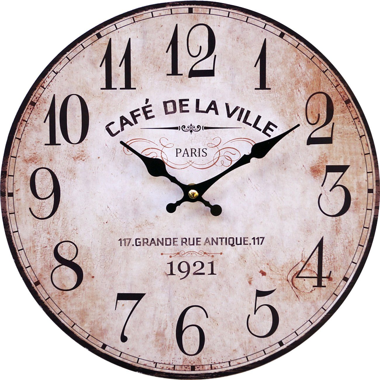 LB H&F Lilienburg Wanduhr Vintage Wanduhr lautlos ohne Tickgeräusche Küchen günstig online kaufen