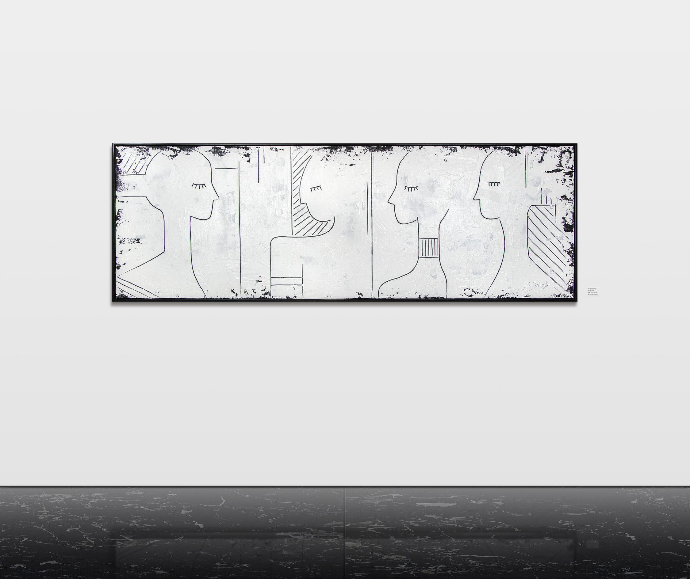 YS-Art Gemälde Imperium, Menschen, Leinwand Bild Handgemalt Menschen Früher mit Rahmen