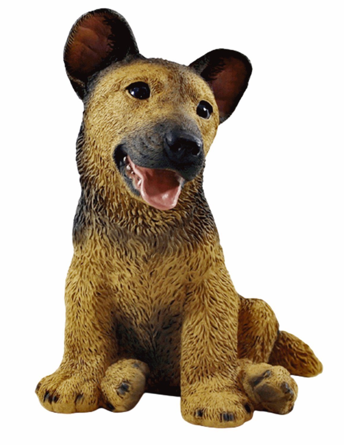 Castagna Tierfigur Deko Figur Hund Schäferhund Welpe Hundefigur sitzend Kollektion Castagna aus Resin H 27 cm