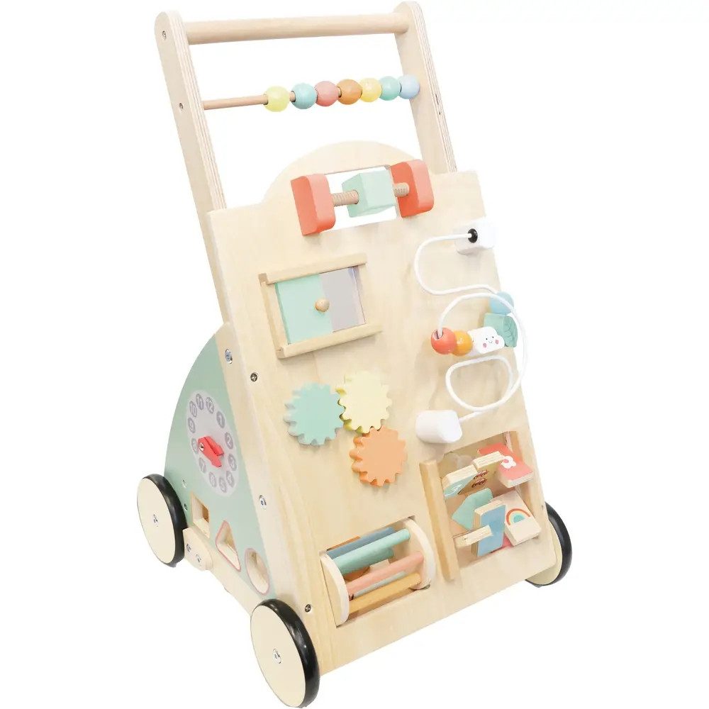 Spielmaus® Nachziehspielzeug SpielMaus Holz Spiel- und Lauflernwagen