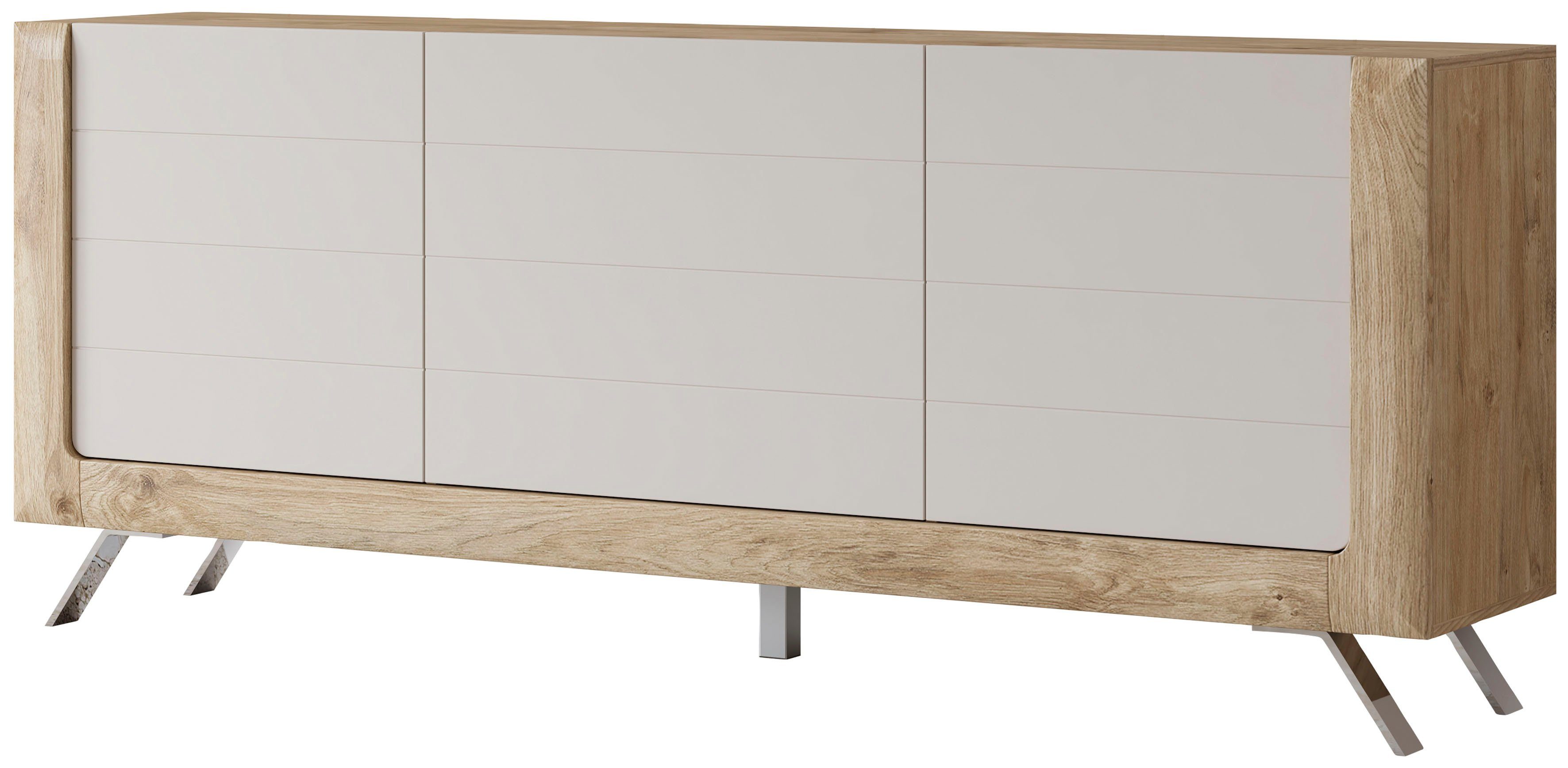 Leonique Sideboard Kasai, Breite 199 cm, mit 3 Türen