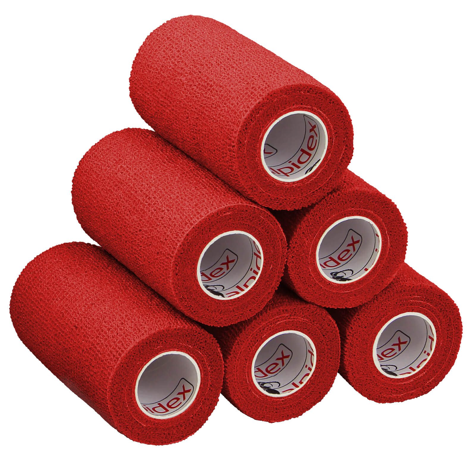 ALPIDEX Bandage 6 Rollen Haftbandage 10 cm x 4.5 m selbstklebender Verband