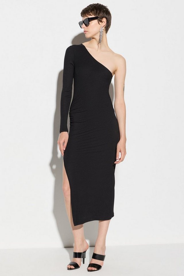 Schwarzes kleid mit seitlichen taschen Clearance